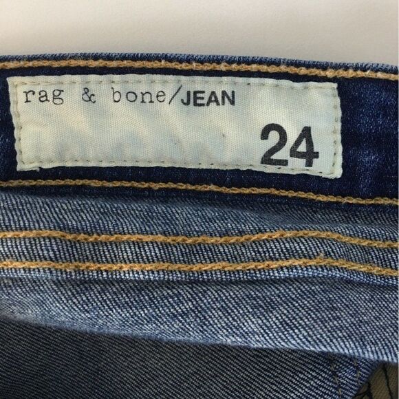Rag & Bone Womens Dark Blue Straight Leg Jeans Size 24 - Picture 6 of 9